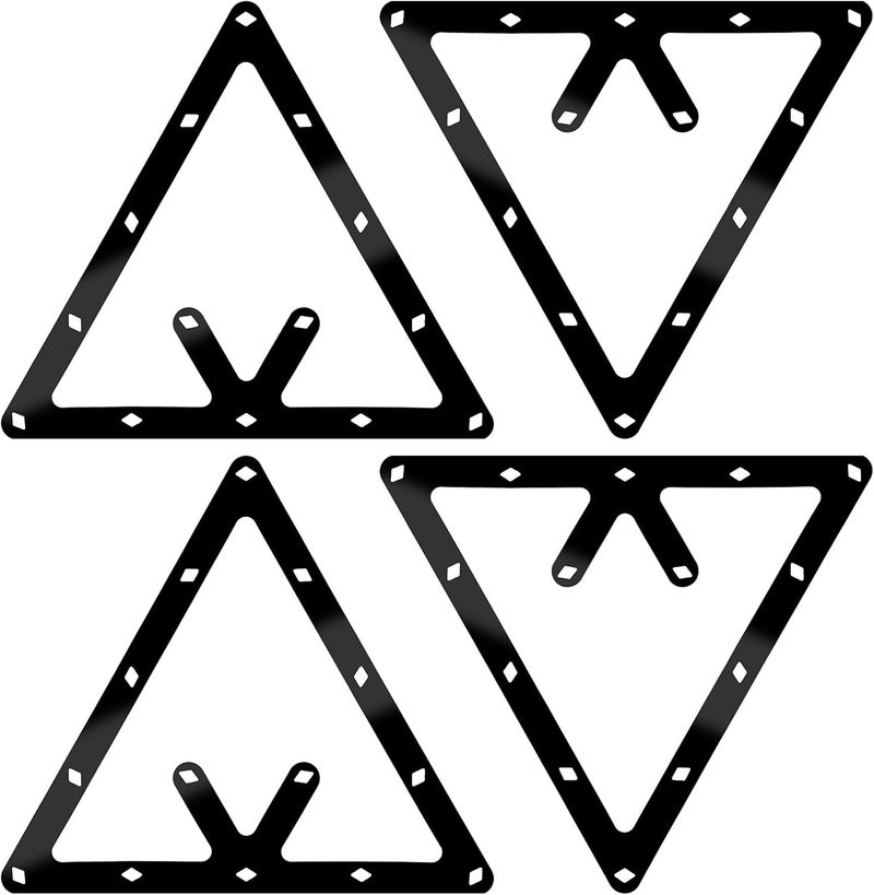 Eldraqth 4 Pcs Magic Ball Rack 8-Ball, 9-Ball & 10-Ball Ball Billiards Triangle Rack Sheet Billiards Balls Holder Triangle Cue Accessorie - Image 1